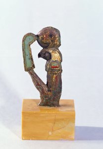 فترة الإله رع (من البرونز والذهب مرصع بمعجون زجاجي) بواسطة الأسرة المصرية السادسة والعشرون