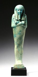 شكل أوشابتي لـ Nakht-Hor-em-heb-mes-em-khereden ، أواخر عصر الأسرات ، حوالي 600 قبل الميلاد (القيشاني) (انظر أيضًا 241440) بواسطة الأسرة المصرية السادسة والعشرون