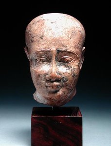 رأس ذكر ، حوالي 350 قبل الميلاد (حجر جيري) (انظر أيضًا 185237) بواسطة الأسرة المصرية الثلاثين