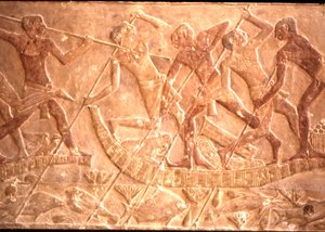 رجال سمكة سبرينج من قارب البردي ، مقبرة بتاح حتب ، الأسرة الخامسة (صورة) بواسطة الأسرة الخامسة المصرية