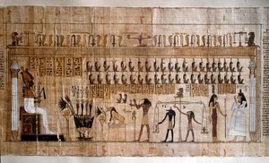 الآثار المصرية: وزن النفوس (الذهان). بردية من كتاب الموتى. تورينو ، المتحف المصري - مصر القديمة: وزن الأرواح (نفسية). بردية من كتاب الموتى. المتحف المصري ، تورين ، إيطاليا بواسطة مصري مصري