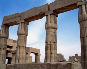 الآثار المصرية: منظر لمعبد الكرنك. مصر بواسطة مصري مصري