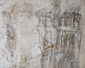رسم تخطيطي لمجموعة من الرجال، قبر راموس بواسطة مصري مصري