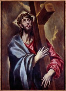المسيح يحمل اللوحة المتقاطعة بواسطة Domenikos Theotokopoulos dit El Greco (1541-1614) 1605 Sun. 1.08x0.78 م مدريد ، متحف برادو - المسيح يحمل الصليب. لوحة لدومينيكوس ثيوتوكوبولوس المعروفة باسم إل جريكو (1541-1614) 1605. 1.08 × 0.78 م. برادو موس بواسطة إل جريكو