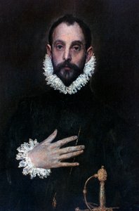 النبيل بيده على صدره ، c1577-1584 بواسطة إل جريكو