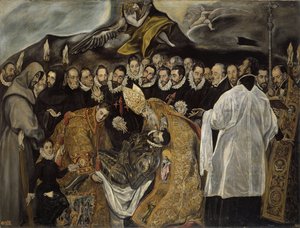 دفن كونت أورغاز الجزء السفلي ، حوالي 1625 م بواسطة إل جريكو