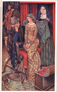 إنيد ، رسم توضيحي من كتاب "قصائد الملك" لألفريد تينيسون (1809-1992) ، نشره Hodder & Stoughton بواسطة إليانور فورتسكو بريكديل