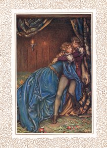 Lancelot و Guinevere Together ، رسم توضيحي من "Idylls of the King" بقلم ألفريد تينيسون (1809-1992) ، نشره Hodder & Stoughton