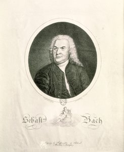 صورة يوهان سيباستيان باخ (1685-1750) منقوشة بواسطة فريدريش ويلهلم نيتلينج (النقش) (صور من وزن الجسم)