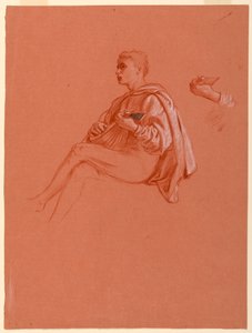 رسم، صبي يعزف على العود، 1871-1872 بواسطة اليهو فيدر