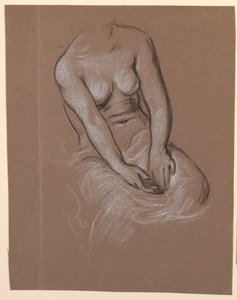 رسم، دراسة جذع أنثى، حوالي عام 1885 بواسطة اليهو فيدر