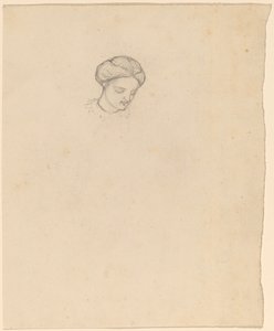 دراسة رأس الفتاة ، ج. 1858. بواسطة اليهو فيدر