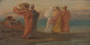 حفلة الموسيقى، حوالي عام 1875 (لوحة زيتية على لوحة) بواسطة اليهو فيدر