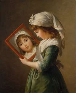 جولي لو برون 1780-1819 النظر في المرآة ، 1787. بواسطة إليزابيث لويز فيجي ليبرون