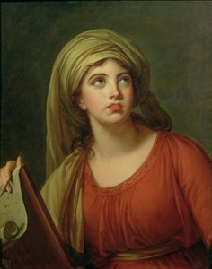 صورة إيما هارت (c.1765-1815) في وقت لاحق ليدي هاميلتون ، كإحدى العرافة ، حوالي 1792