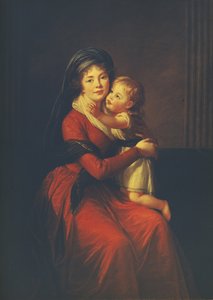صورة للأميرة ألكسندرا غوليتسينا مع ابنها Pyotr ، 1794 بواسطة إليزابيث لويز فيجي ليبرون