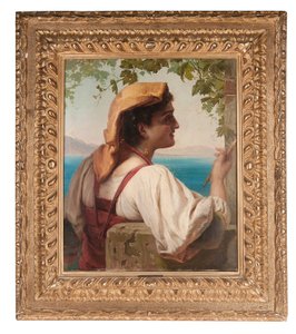 شباك إيطالي عذراء على خليج نابولي ، 1872