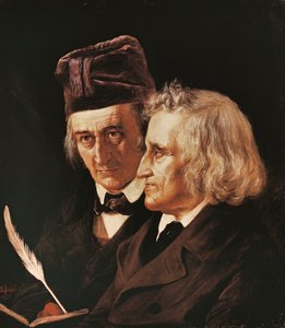 Portrait of brothers Jacob and Wilhelm Grimm