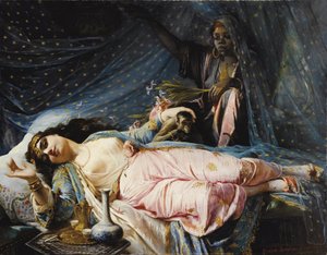الأميرة زينب نازلي خانم (نازيلي هانوم) (1853-1913) - لوحة إليزابيث جيريكاو باومان (جيريكاو - باومان) (1819-1881)