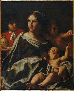 صورة آنا ماريا رانوزي في دور رمزي للأعمال الخيرية ، 1665. بواسطة إليزابيتا سيراني