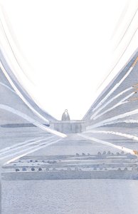 في القداس ، قدم المسيح القربان ، في نور وبهاء ، وسط رفقائه الصامت وغير المرئي. ، 2001 (w - c على الورق) بواسطة إليزابيث وانج