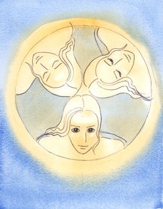 من خلال هذه الصورة ، قدم الرب تذكيرًا بأن الأشخاص الثلاثة هم إله واحد - مقدس وغير مقسم ، 2003 (w - c على الورق) بواسطة إليزابيث وانج