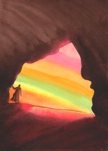 نحن مدعوون ، مثل إيليا ، إلى السعي وراء حضور الله ، وأن نذهل أمام قوته وجلاله وجماله ، 2004 (w - c على الورق)