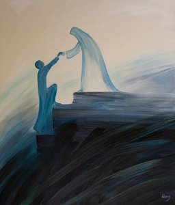 السيدة العذراء مريم ، أمنا ، تصلي من أجلنا باستمرار ، وتساعد من نعهد إليهم برعايتها ، بما في ذلك الأرواح المقدسة ، 2001 (زيت على ظهر السفينة) بواسطة إليزابيث وانج