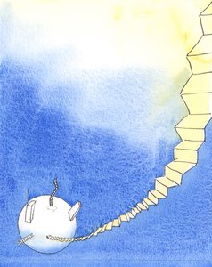 ربما كانت هناك محاولات من قبل الرجال للوصول إلى الجنة ، 2004 (ث - ج على الورق) بواسطة إليزابيث وانج
