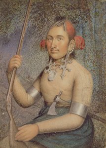 A North American Indian Chief (oil on canvas)