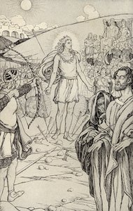 كل سهم تجاوز رأسه ، توضيح من "أساطير من العديد من الأراضي" ، نُشر عام 1912 بواسطة إلمر بويد سميث