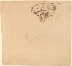 دراسات لـ "Washington Crossing the Delaware" [وجه الصفحة] بواسطة إيمانويل جوتليب لوتز