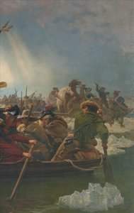 واشنطن عبور نهر ديلاوير ، 25 ديسمبر 1776 بواسطة إيمانويل جوتليب لوتز
