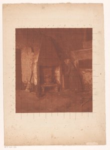 امرأة قروية تقف بجانب الموقد بواسطة إيمانويل سامسون فان بيفر