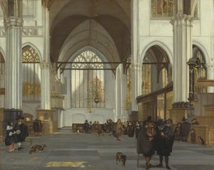 الجزء الداخلي من Oude Kerk ، أمستردام ، 1659