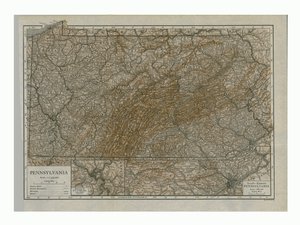 خريطة بنسلفانيا ، 1910. بواسطة ايمري ووكر