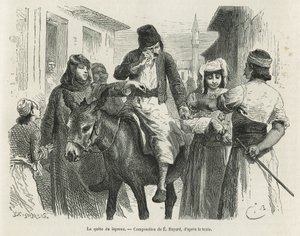 مهمة Leproux في Chio ، رسمها إميل بايارد ، لتوضيح قصة "جزيرة تشيو" (شرق تركيا) ، في عام 1877 ، بواسطة دكتور أ. نقش في Le Tour du monde بواسطة إميل أنطوان بايارد