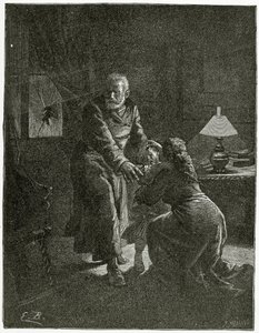 الهجوم الليلي Place des Barricades - رسم توضيحي من Depuis l&39;exil ، القرن التاسع عشر (النقش بالأبيض والأسود) بواسطة إميل أنطوان بايارد
