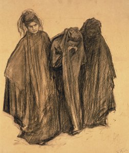 دراسة ل La D0uleur ، 1899 (فحم على ورق)