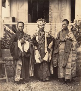 رهبان معبد تشولين الصيني ، سايغون ، كوتشينشينا ، 1866. بواسطة إميل جسيل