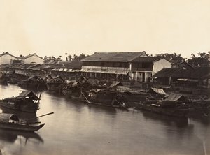 منظر لصحيفة كولين المدينة الصينية رقم 3 ، سايغون ، كوشين الصين ، 1866. بواسطة إميل جسيل