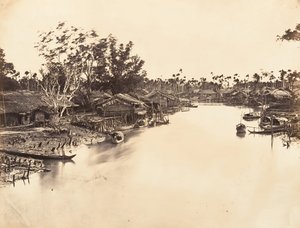 منظر لصحيفة كولين المدينة الصينية رقم 6 ، سايغون ، كوتشينشينا ، 1866. بواسطة إميل جسيل