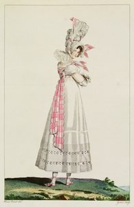 فستان صيفي ، لوحة أزياء من "Incroyables et Merveilleuses" ، نقشها جورج جاك جاتين (1773-1831) ، c.1815 بواسطة إميل جان هوراس فيرنيه