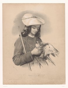 راعي من جبال البرانس يحمل صقرًا في يديه Patre des Pyrenees (Ossun) (العنوان على الكائن) دراسات لفنانين مختارين (عنوان المسلسل) اختيارات Études (عنوان السلسلة على الكائن) بواسطة إميل لاسال