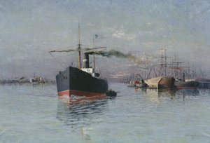 رصيف دونكيرك الكبير ، 1890 بواسطة إميل ميلارد