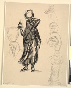 دراسات حول المرأة التي تحمل الماء. البرتغال بواسطة Emile Othon Friesz