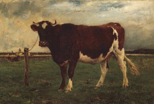 دراسة بقرة ، 1870 - 90 بواسطة Emile van Marcke de Lummen
