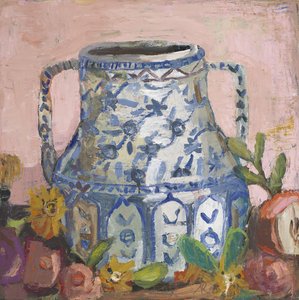 الشعارات، 2024 (زيت وشمع بارد على قماش الكانفاس)