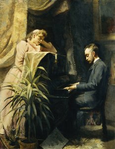 في البيانو ، 1891 بواسطة إيما سبار