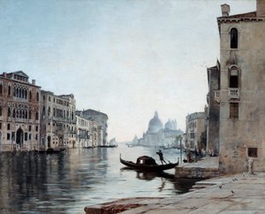جندول على القناة الكبرى ، 1892. بواسطة إيمانويل لانسير